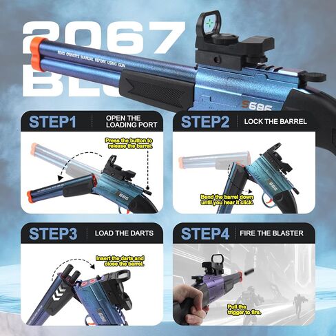 Double Barrel Soft Bullet Shotgun Soft Dart Blaster, with 40 Soft Darts, Foam Blaster with Scope for 14+ Years Old in Saudi Arabia
