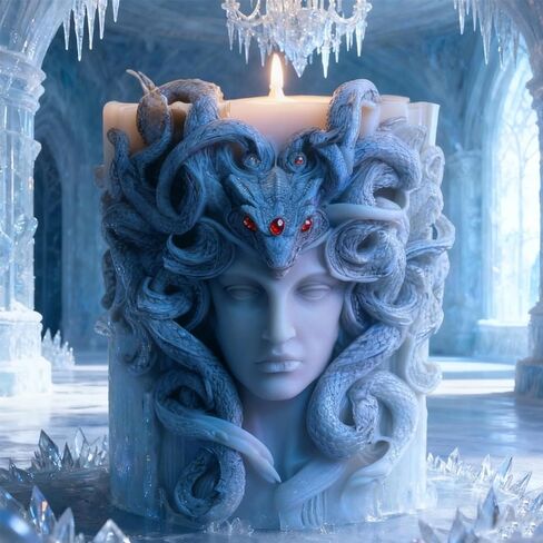 Medusa Candle Mold, Resin Casting Silicone Molds for Candle Making Aromatherapy, DIY Handmade Wax Soap & Home Decoration Gypsum Clay Craft in Kuwait