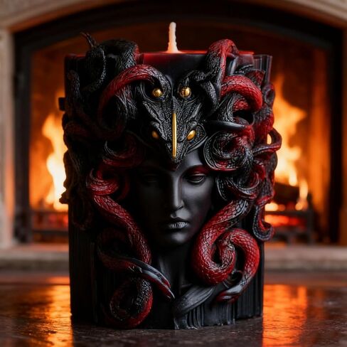 Medusa Candle Mold, Resin Casting Silicone Molds for Candle Making Aromatherapy, DIY Handmade Wax Soap & Home Decoration Gypsum Clay Craft in Kuwait