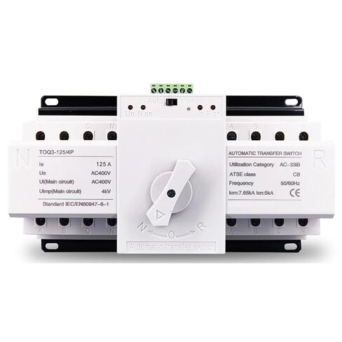 ATS 4P 125A 3 المرحلة 4 سلك 230 فولت MCB نوع مزدوج الطاقة نقل تلقائي التبديل TOQ3-4P/125 PV مدينة مولد الطاقة in Kuwait