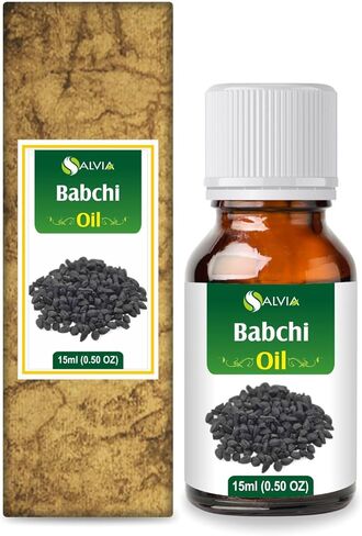 Babchi Oil (Psoralea Corylifolia) 100% Pure & Natural Undiluted Uncut Cold Pressed Carrier Oil | Use for Aromatherapy | Therapeutic Grade (15 ML with Dropper) in Saudi Arabia