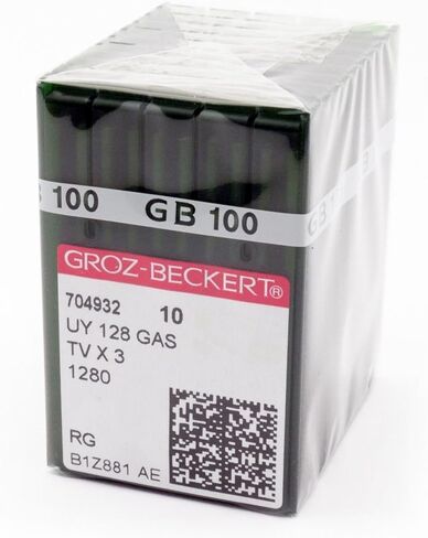 100 Pk. Groz-Beckert UY128GAS UYX128GAS TVX3 Industrial Sewing Machine Needles (20 (Metric Size 125)) in Saudi Arabia