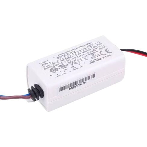 1 قطعة APV-8-12 12 فولت 8 واط إخراج واحد الجهد المستمر تحويل التيار الكهربائي LED سائق in Kuwait