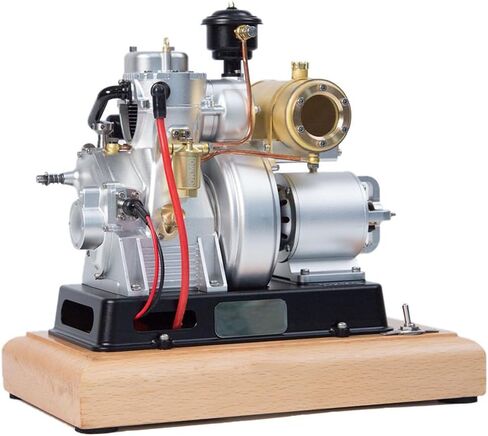 Single Cylinder 4-Stroke Engine Model That Runs - 185 Type Classic Vintage Tractor Engine, Science Toys Collectible Models for Adults (Pulley Version) in Saudi Arabia
