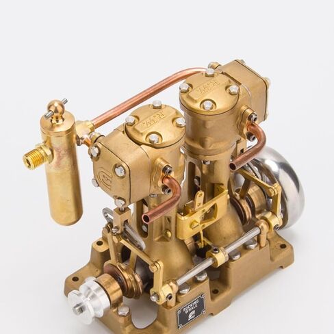 نموذج محرك بخاري صغير RW-L2 (بدون غلاية)، محرك بخاري ترددي V4 رباعي الأسطوانات للقوارب مقاس 90-150 سم، دوران للأمام/العكسي، مجموعة الهندسة التعليمية، هدية RTR له in Kuwait