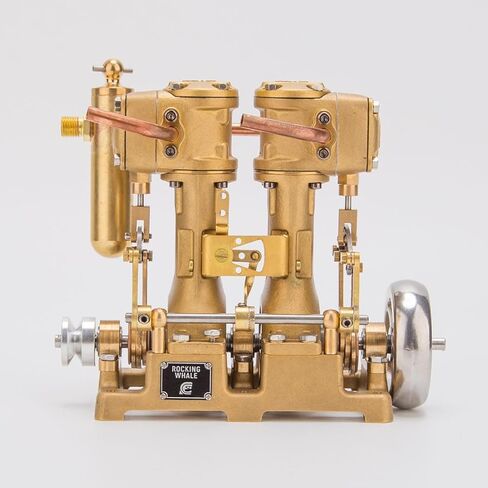 نموذج محرك بخاري صغير RW-L2 (بدون غلاية)، محرك بخاري ترددي V4 رباعي الأسطوانات للقوارب مقاس 90-150 سم، دوران للأمام/العكسي، مجموعة الهندسة التعليمية، هدية RTR له in Kuwait