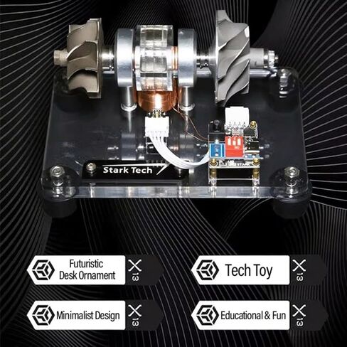 نموذج محرك الفضاء الجوي عالي السرعة من ENGINEDIY، طقم محرك كهربائي بدون فرش معدني مزود بشاحن توربيني، هدية للبالغين لعشاق طراز Turbo in Kuwait