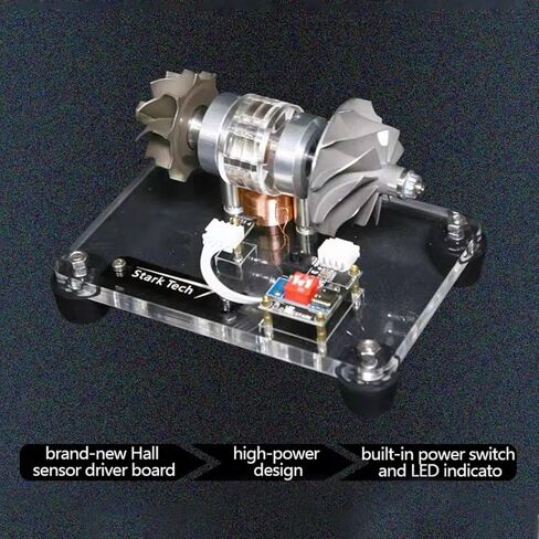 نموذج محرك الفضاء الجوي عالي السرعة من ENGINEDIY، طقم محرك كهربائي بدون فرش معدني مزود بشاحن توربيني، هدية للبالغين لعشاق طراز Turbo in Kuwait