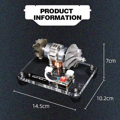 نموذج محرك الفضاء الجوي عالي السرعة من ENGINEDIY، طقم محرك كهربائي بدون فرش معدني مزود بشاحن توربيني، هدية للبالغين لعشاق طراز Turbo in Kuwait