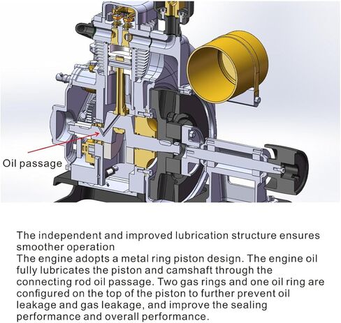 Engine Model Kit That Works, 185-Type Micro Single-Cylinder 4-Stroke Air Cooling Mechanical Ignition Engine Model for Classic Vintage Tractor, Science Ornaments, Gifts for Dad in Kuwait