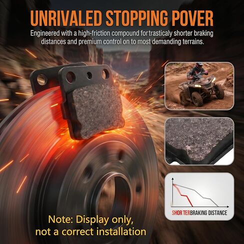 Rancher 420 Front Brake Pads for Honda TRX520 Rubicon 520/Fourtrax Rancher 420 2007-2015/TRX500 Foreman 500 2014-2021/TRX250X 2009-2021 TRX250EX ATV in Saudi Arabia