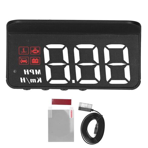 شاشة Obd2 HUD، جهاز عرض على الزجاج الأمامي مع مقياس متعدد الوظائف، عداد السرعة في الوقت الحقيقي، إنذار القيادة للتعب الزائد، متوافق مع معظم أنواع البنزين في الولايات المتحدة و2008+ في عام 2004+ in Kuwait