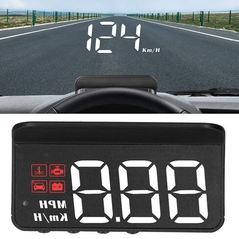 شاشة Obd2 HUD، جهاز عرض على الزجاج الأمامي مع مقياس متعدد الوظائف، عداد السرعة في الوقت الحقيقي، إنذار القيادة للتعب الزائد، متوافق مع معظم أنواع البنزين في الولايات المتحدة و2008+ في عام 2004+ in Kuwait