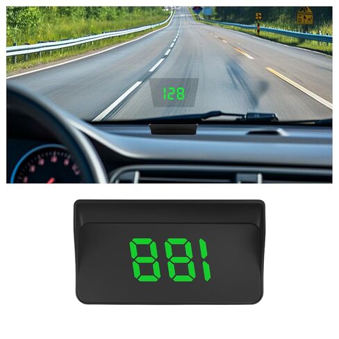 شاشة عرض رأس HUD لنظام تحديد المواقع العالمي للسيارة، عداد سرعة رقمي للتوصيل والتشغيل USB مع خط عالي الدقة كبير، سطوع قابل للتعديل HUD عالمي للسيارة (أخضر) in Kuwait