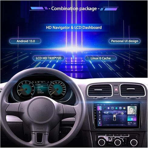 Carcluster 12.3''Lcd Digital Dashboard Cluster Compatible For VW Golf 4 Jetta MK4 Bora 1997-2005 Years Virtual Instrument Panel Cockpit in Saudi Arabia