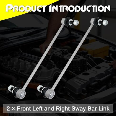 2 Pcs Zinc Nickel Alloy Front Stabilizer Sway Bar Links, Compatible with Toyota Corolla 2019-2024, Prius 2016-2024, C-HR 2018-2022, bZ4X, Prius AWD-e, Prius Prime & Lexus RZ300e, RZ450e, UX200, UX250h in Kuwait
