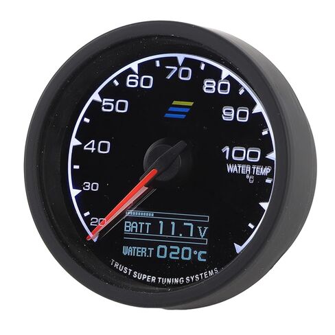 مقياس درجة حرارة الماء Asixxsix، توافق عالمي DC 10-15V 40 درجة مئوية إلى 100 درجة مئوية مؤشر مزدوج وقياس درجة حرارة سائل التبريد بشاشة رقمية، مستشعر للسيارة مزود إلكترونيًا in Kuwait