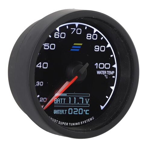 مقياس درجة حرارة الماء Asixxsix، توافق عالمي DC 10-15V 40 درجة مئوية إلى 100 درجة مئوية مؤشر مزدوج وقياس درجة حرارة سائل التبريد بشاشة رقمية، مستشعر للسيارة مزود إلكترونيًا in Kuwait