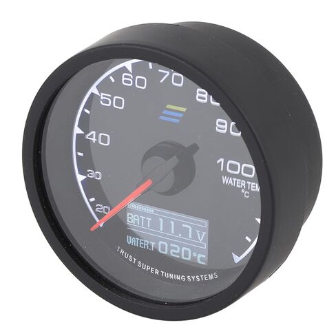 مقياس درجة حرارة الماء Asixxsix، توافق عالمي DC 10-15V 40 درجة مئوية إلى 100 درجة مئوية مؤشر مزدوج وقياس درجة حرارة سائل التبريد بشاشة رقمية، مستشعر للسيارة مزود إلكترونيًا in Kuwait