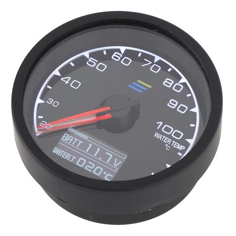 مقياس درجة حرارة الماء Asixxsix، توافق عالمي DC 10-15V 40 درجة مئوية إلى 100 درجة مئوية مؤشر مزدوج وقياس درجة حرارة سائل التبريد بشاشة رقمية، مستشعر للسيارة مزود إلكترونيًا in Kuwait