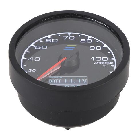 مقياس درجة حرارة الماء Asixxsix، توافق عالمي DC 10-15V 40 درجة مئوية إلى 100 درجة مئوية مؤشر مزدوج وقياس درجة حرارة سائل التبريد بشاشة رقمية، مستشعر للسيارة مزود إلكترونيًا in Kuwait