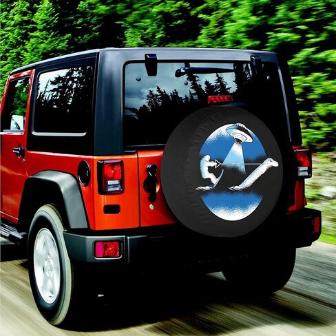 غطاء إطار احتياطي مضحك Bigfoot Water Ski RV ملحقات التخييم للإطارات الاحتياطية مانعة لتسرب الماء والغبار عالمية لمقطورة فان SUV السفر مقطورة 12 "13" 14 "15" 16 "17 بوصة in Kuwait