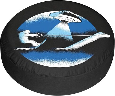 غطاء إطار احتياطي مضحك Bigfoot Water Ski RV ملحقات التخييم للإطارات الاحتياطية مانعة لتسرب الماء والغبار عالمية لمقطورة فان SUV السفر مقطورة 12 "13" 14 "15" 16 "17 بوصة in Kuwait