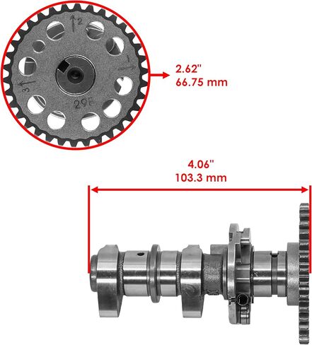Caltric Exhaust Camshaft Kit Compatible with Suzuki LTZ400Z Quadsport Z400 2X4 Se Edition 2003 2004 in Kuwait
