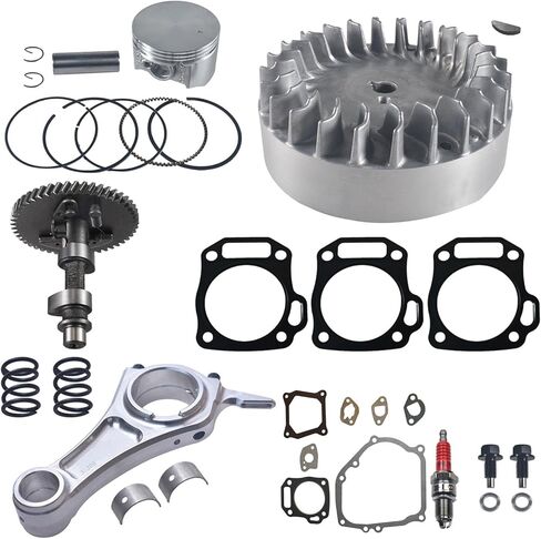 .265 Camshaft With 3.308" Billet Aluminum Connecting Rod And 10krpm Flywheel With 26lb Valve Spring And 70mm Flat Top Piston Kit For Predator 212cc Non-Hemi Engine Minibike Go Kart Performance Parts in Kuwait