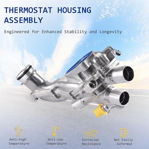 Engine Coolant Thermostat Housing Assembly Compatible with 2011-2016 Mini Cooper, 2011-2017 Cooper Countryman, 2013-2016 Cooper Paceman 1.6L L4, Replace 11538674895, 11537647751, 11537588876 in Kuwait