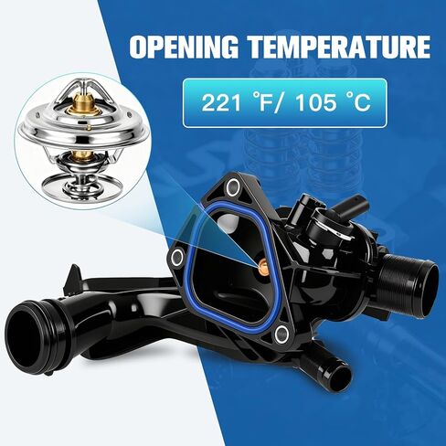 Engine Coolant Thermostat Housing Assembly Compatible with Mini Cooper Clubman Countryman Jcw Hordtop Coupe Roadster 2011-2016 with N16 N18 Engine 11538674895 in Kuwait