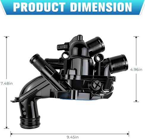 Engine Coolant Thermostat Housing Assembly Compatible with Mini Cooper Clubman Countryman Jcw Hordtop Coupe Roadster 2011-2016 with N16 N18 Engine 11538674895 in Kuwait