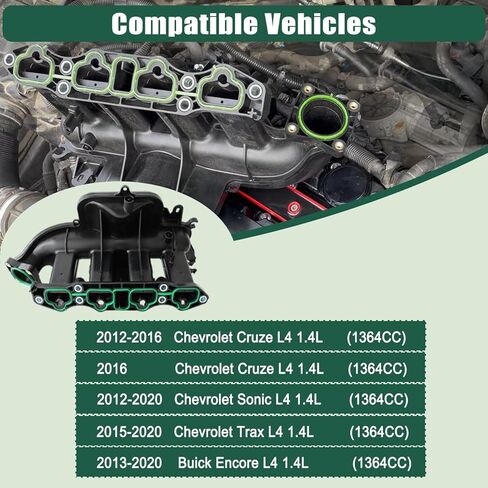 مشعب سحب المحرك AUCERAMIC 615-380 متوافق مع 2012-2016 شيفروليه كروز، 2012-2020 شيفروليه سونيك، 2015-2020 شيفروليه تراكس، 2013-2020 بويك إنكور، L4 1.4L، يستبدل # 25200449، 55577314 in Kuwait