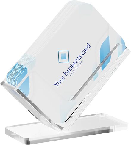 Acrylic Card Holder, Business Card Organizer Stand for Desk, Business Cards Stand Display Rack, Fit for 50 Business Cards in Kuwait