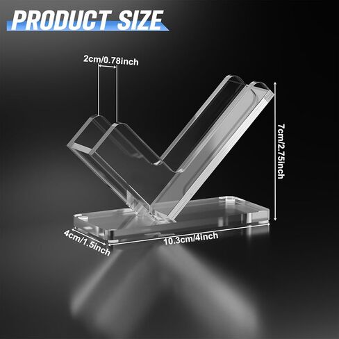 Acrylic Card Holder, Business Card Organizer Stand for Desk, Business Cards Stand Display Rack, Fit for 50 Business Cards in Kuwait
