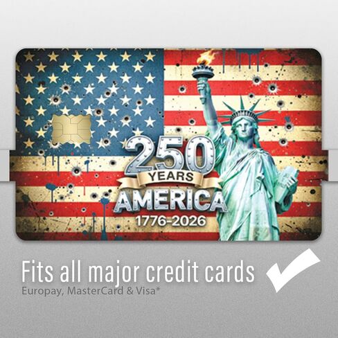 USA 250th Anniversary Credit Card Skin 3 Pack 1776 2026 American Flag Patriotic Wallet Sticker Debit Card Cover Vinyl Peel Stick Card Decal Gift Idea CCS056 in Kuwait