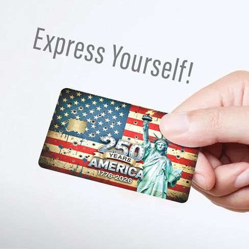 USA 250th Anniversary Credit Card Skin 3 Pack 1776 2026 American Flag Patriotic Wallet Sticker Debit Card Cover Vinyl Peel Stick Card Decal Gift Idea CCS056 in Kuwait
