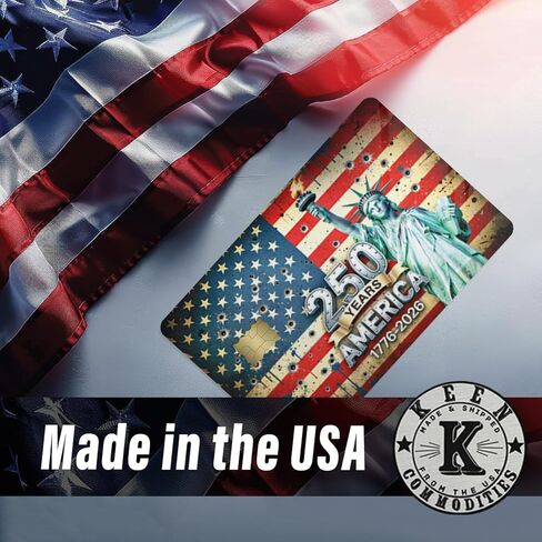 USA 250th Anniversary Credit Card Skin 3 Pack 1776 2026 American Flag Patriotic Wallet Sticker Debit Card Cover Vinyl Peel Stick Card Decal Gift Idea CCS056 in Kuwait