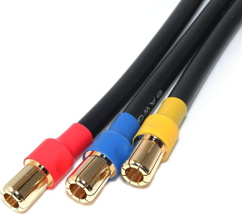3 عبوات من وصلات تمديد ذكر إلى أنثى مقاس 8 مم لقلعة RC XLX2 ESC Speed ​​Run، سلك سيليكون 8 AWG، 7 بوصة in Kuwait