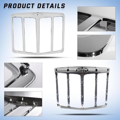 Chrome Front Hood Radiator Replacement Grille Surround fit for 2013-2022 Peterbilt 579 (Without Bug Screen) in Kuwait