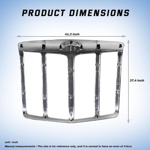 Chrome Front Hood Radiator Replacement Grille Surround fit for 2013-2022 Peterbilt 579 (Without Bug Screen) in Kuwait
