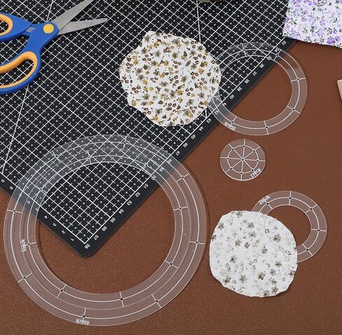 6pcs Circle Stencils, 1/2/3/4/5/6 Inch Circle Templates for Quilting with Binder Hinged Rings, Round Sewing Quilting Stencils for DIY Crafts & Sewing in Kuwait