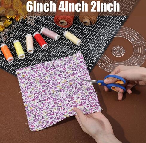6pcs Circle Stencils, 1/2/3/4/5/6 Inch Circle Templates for Quilting with Binder Hinged Rings, Round Sewing Quilting Stencils for DIY Crafts & Sewing in Kuwait