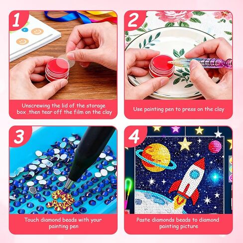 shuielai 10 Pcs for Diamond Painting Wax Refills with Storage Box, 10 Pack Wax Clay for Diamond Painting Pens DIY Craft Tools Accessories in Saudi Arabia