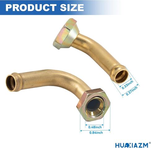 Transmission Cooler Oil Tube Connector Compatible with Toyota Camry 2.4L 2002-2006, Solara 2.4L 2004-2008, 2Pcs Radiator Transmission Cooler Line Fittings in Saudi Arabia
