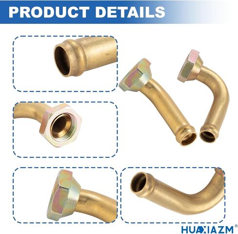 Transmission Cooler Oil Tube Connector Compatible with Toyota Camry 2.4L 2002-2006, Solara 2.4L 2004-2008, 2Pcs Radiator Transmission Cooler Line Fittings in Saudi Arabia
