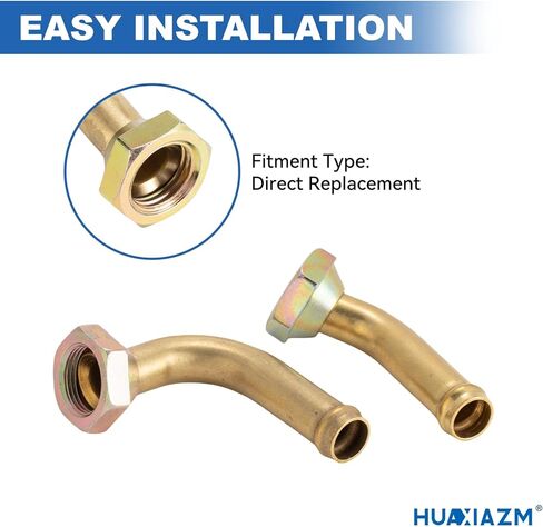 Transmission Cooler Oil Tube Connector Compatible with Toyota Camry 2.4L 2002-2006, Solara 2.4L 2004-2008, 2Pcs Radiator Transmission Cooler Line Fittings in Saudi Arabia
