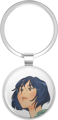 SAD GIRL EYES Key Chain Double Sided Stainless Steel Keychain in Saudi Arabia