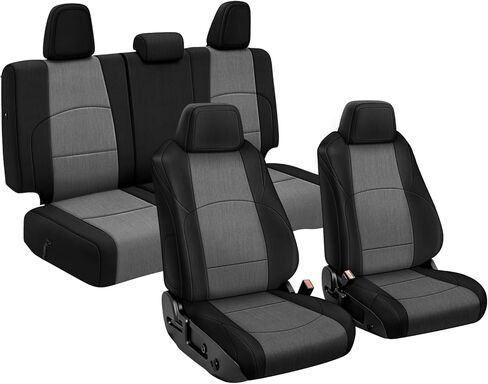 Seat Covers Compatible with 2024 2025 2026 Toyota Tacoma Double Cab SR/SR5/TRD/Limited Full Set, Heavy Duty Cationic Linen Fabric Seat Protector in Kuwait