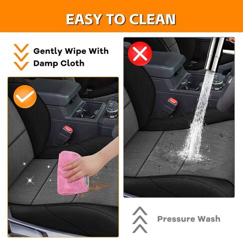 Seat Covers Compatible with 2024 2025 2026 Toyota Tacoma Double Cab SR/SR5/TRD/Limited Full Set, Heavy Duty Cationic Linen Fabric Seat Protector in Kuwait